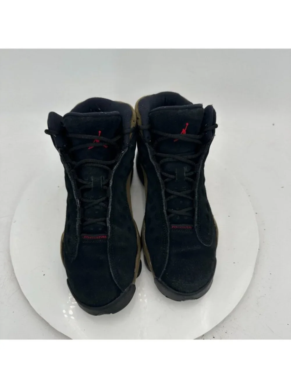 Nike Air Jordan 13 Youth Size 5Y Women 6.5 884129-006 Olive Brown Black Shoes
